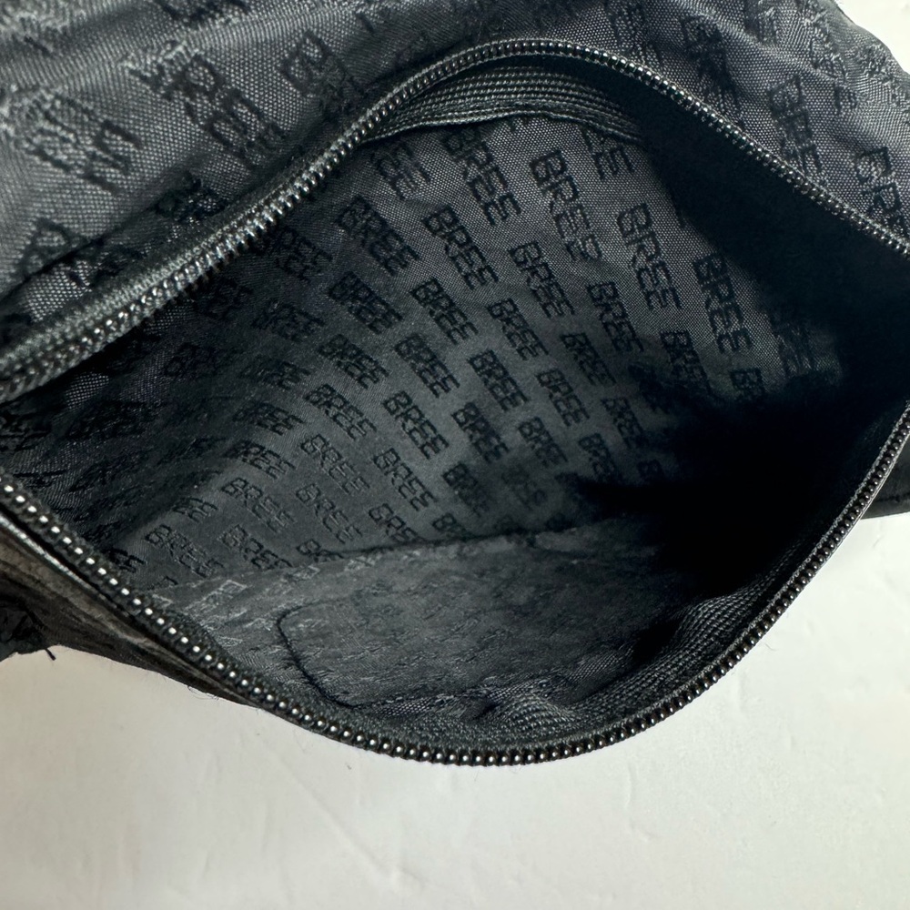 ORIGINAL BREE Black Leather Saddle Crossbody With Adjustable Strap - Picture 6 of 16